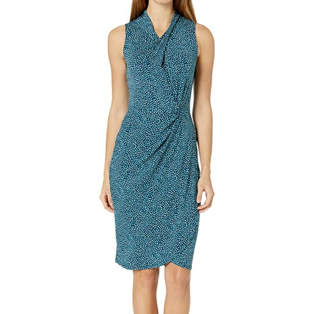 Lark & Co. Sleeveless Faux Wrap Dress